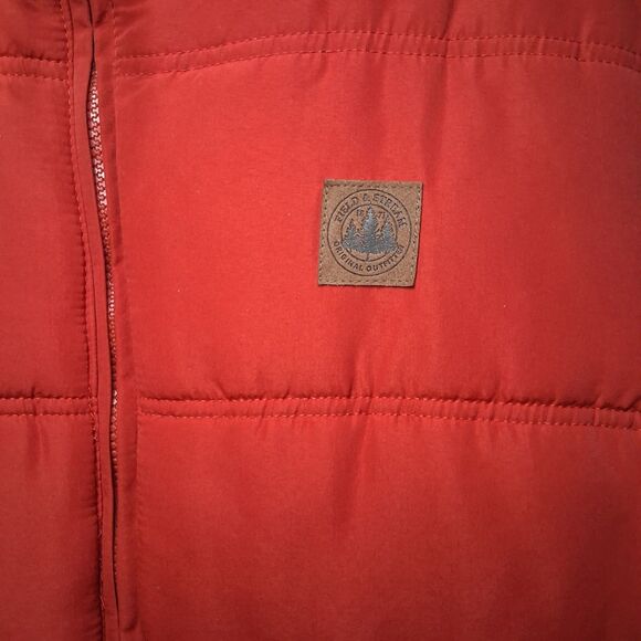 Field & Stream Puffer Vest Men's XL Red Quilted Insulated Full Zip Sherpa Collar - Picture 2 of 7
